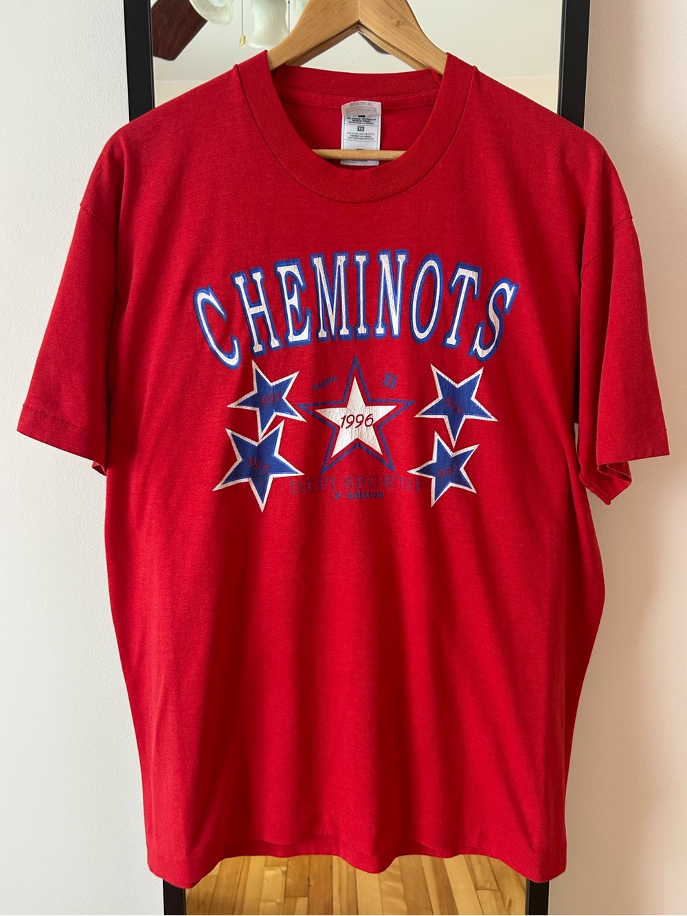 Vintage 1996 Cheminots 🚂 tee shirt Fruit Of The Loom Best single stitch 90s